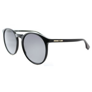 McQ MQ 0038S 003 Black Plastic Round Sunglasses Grey Gradient Lens